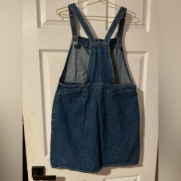 Denim button down overall dress - Picture 2 of 3